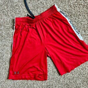 Boys' Under Armour Red Athletic Shorts I Size YXL